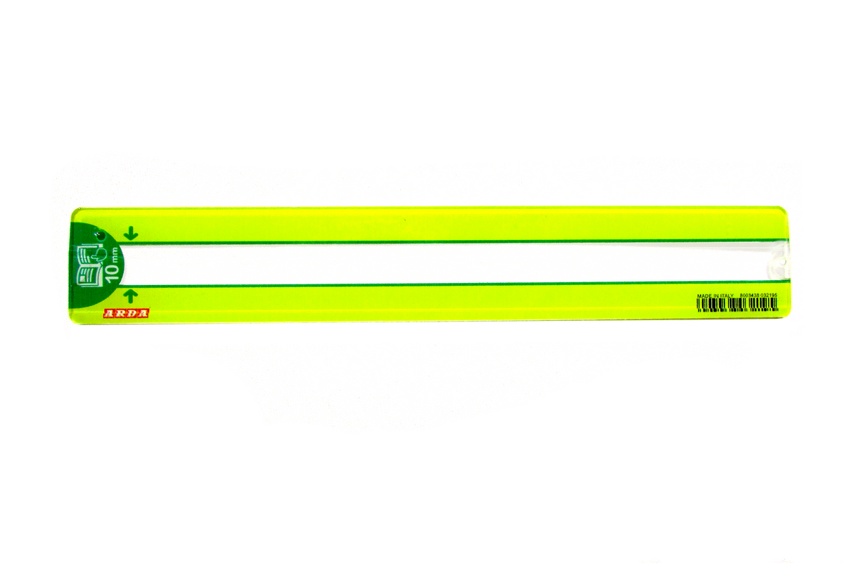Régua de leitura com janela de 10 cm