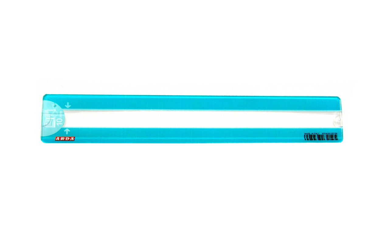 Régua de leitura com janela de 10 cm